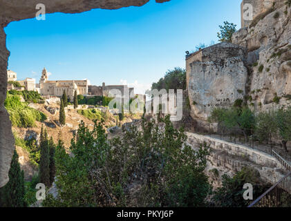 Gravina in Puglia (Italien) - Die suggestiven Altstadt in Stein wie Matera, in der Provinz Bari, Apulien Region. Hier ein Blick auf das historische Zentrum. Stockfoto