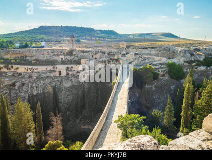 Gravina in Puglia (Italien) - Die suggestiven Altstadt in Stein wie Matera, in der Provinz Bari, Apulien Region. Hier ein Blick auf das historische Zentrum. Stockfoto