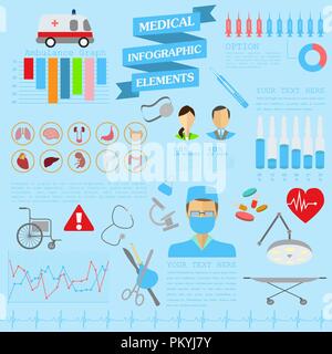 Medizin und Gesundheitswesen Infografik, Elemente für die Erstellung von Infografiken. Vector Illustration Stock Vektor