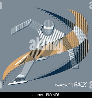 Stripy Eis speedskater Stock Vektor