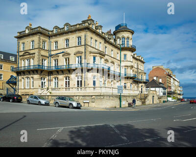 Die ehemalige Zetland Hotel Apartments das Größte in Saltburn in 1861 gebaut mit eigenem Zugang vom Bahnhof in den 1990er Jahren umgewandelt wurde Stockfoto