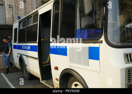 Die Polizei auf den Straßen von Moskau Stockfoto