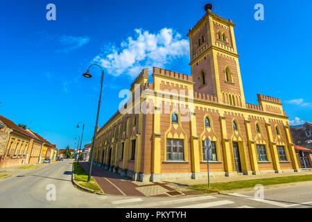 Malerischer Blick auf mittelalterliche Architektur in Koprivnica town, im Norden Kroatiens. Stockfoto