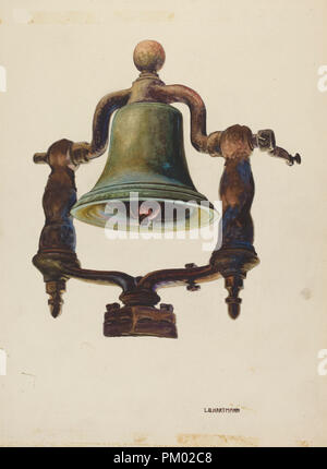 Lokomotive Bell. Stand: 1935/1942. Maße: gesamt: 32,6 x 24,1 cm (12 13/16 x 9 1/2 in.). Medium: Aquarell, Graphit und Feder und Tinte auf Papier. Museum: Nationalgalerie, Washington DC. Autor: L. B. Hartmann. Stockfoto