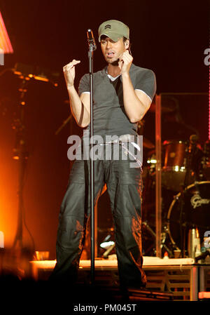 Enrique Iglesias führt in conert in der American Airlines Arena in Miami, Florida, am 20. September 2008. Stockfoto