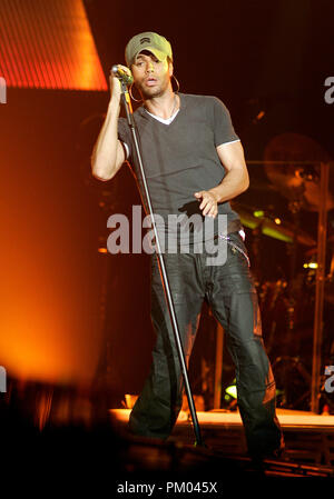 Enrique Iglesias führt in conert in der American Airlines Arena in Miami, Florida, am 20. September 2008. Stockfoto