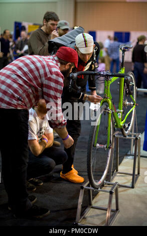 Der 2010 North American Handmade Bicycle Show war im Nashville Convention Center in Richmond, Virginia, 26. bis 28. Februar statt. Das war ou verkauft Stockfoto