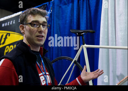 Der 2010 North American Handmade Bicycle Show war im Nashville Convention Center in Richmond, Virginia, 26. bis 28. Februar statt. Chris Bischof von Stockfoto