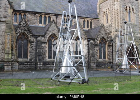 Sound artist Ray Lee bringt seine monumentalen outdoor Klangskulptur nach Wales in einer speziellen Zusammenarbeit mit North Wales klingelt Stockfoto