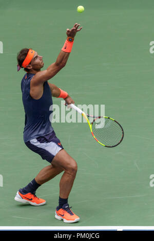 Rafael Nadal (ESP) konkurrieren im Halbfinale von um die 2018 US Open Tennis. Stockfoto