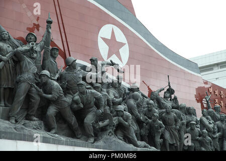 Denkmal auf Mansu Hill in Pjöngjang Stockfoto