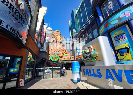 Niagara, Ontario-27 April 2018: Niagara Stadt Unterhaltung Zone Stockfoto