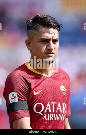 Rom, Italien. 16 Sep, 2018. Cengiz unter der AS Roma während der Serie ein Match zwischen Roma und Chievo Verona im Stadio Olimpico, Rom, Italien Am 16. September 2018. Foto von Giuseppe Maffia. 16 Sep, 2018. Quelle: AFP 7/ZUMA Draht/Alamy Live News Credit: ZUMA Press, Inc./Alamy leben Nachrichten Stockfoto