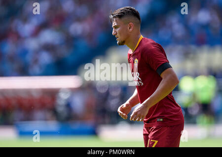 Rom, Italien. 16 Sep, 2018. Cengiz unter der AS Roma während der Serie ein Match zwischen Roma und Chievo Verona im Stadio Olimpico, Rom, Italien Am 16. September 2018. Foto von Giuseppe Maffia. 16 Sep, 2018. Quelle: AFP 7/ZUMA Draht/Alamy Live News Credit: ZUMA Press, Inc./Alamy leben Nachrichten Stockfoto