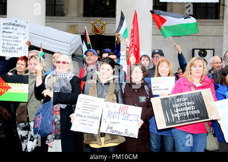 Manchester, Großbritannien. 16 Sep, 2018. Freie Rede über Palästina und Nein zu Antisemitismus Rallye in Manchester, 16. September 2018 (C) Barbara Cook/Alamy Live News Credit: Barbara Koch/Alamy leben Nachrichten Stockfoto