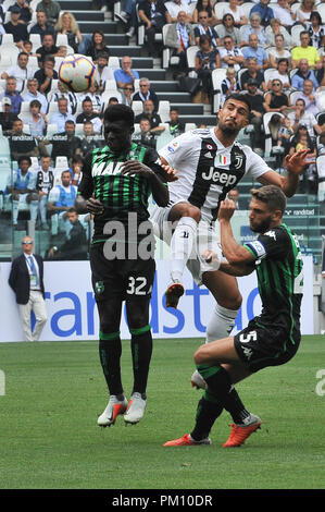 Turin, Italien. 16 Sep, 2018. Emre kann der FC Juventus in der Serie A Fußballspiel zwischen FC Juventus und US Sassuolo bei Allianz Stadion am 16. September 2018 in Turin, Italien. Quelle: FABIO UDINE/Alamy leben Nachrichten Stockfoto