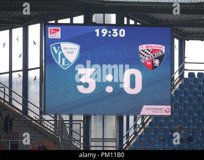 Bochum, Deutschland. 16 Sep, 2018. firo: 16.09.2018, Fußball, 2.Bundesliga, Saison 2018/2019 VfL Bochum - FC Ingolstadt, Anzeigetafel, Video Wall, Feilen, Funktion, Allgemein | Verwendung der weltweiten Kredit: dpa/Alamy leben Nachrichten Stockfoto