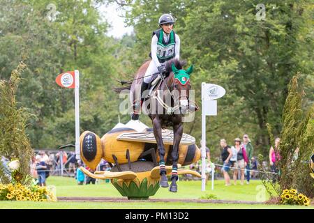 North Carolina, USA. 15 Sep, 2018. Daniela Moguel. Cecelia. MEX. Eventing Querfeldein Tag 5. World Equestrian Games. WEG 2018 Tryon. North Carolina. USA. 15.09.2018. Credit: Sport in Bildern/Alamy leben Nachrichten Stockfoto