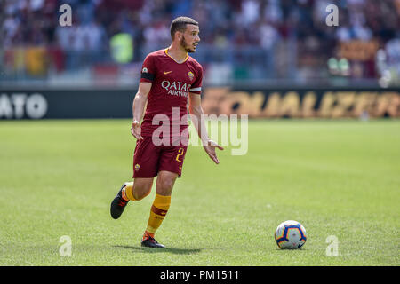 Rom, Italien. 16 Sep, 2018. Alessandro Florenzi der AS Roma während der Serie ein Match zwischen Roma und Chievo Verona im Stadio Olimpico, Rom, Italien Am 16. September 2018. Foto von Giuseppe Maffia. 16 Sep, 2018. Quelle: AFP 7/ZUMA Draht/Alamy leben Nachrichten Stockfoto