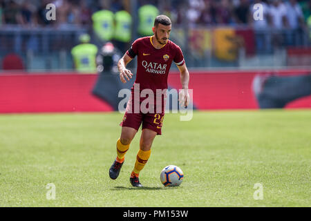 Rom, Italien. 16 Sep, 2018. Alessandro Florenzi der AS Roma während der Serie ein Match zwischen Roma und Chievo Verona im Stadio Olimpico, Rom, Italien Am 16. September 2018. Foto von Giuseppe Maffia. 16 Sep, 2018. Quelle: AFP 7/ZUMA Draht/Alamy leben Nachrichten Stockfoto