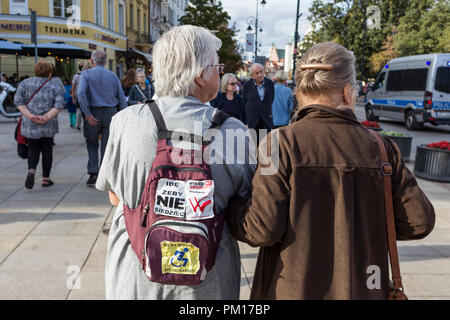 Warschau, Polen. 16.September 2018. Ein weiterer Anti-government Protests in Verteidigung des Gesetzes in Polen. Credit: Slawomir Kowalewski/Alamy leben Nachrichten Stockfoto