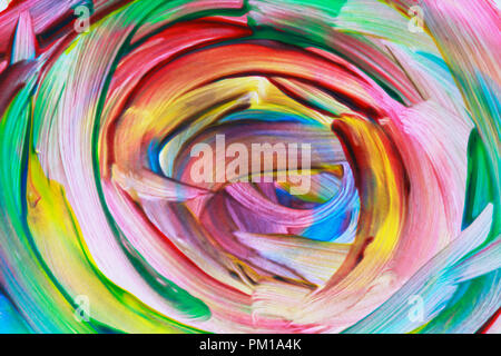 Kunst abstrakt hell Rainbow öl Muster Hintergrund Stockfoto