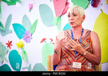 Thema Carole Matthews bei BeaconLit Book Festival in Ivinghoe Stockfoto
