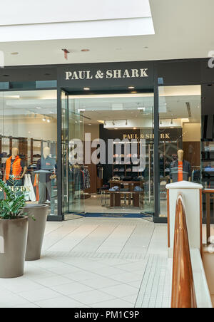 AVENTURA, USA - 23. AUGUST 2018: die berühmten Boutique in der Aventura Mall. Paul und Shark ist ein italienischer Kleidung Marke gegründet von Paolo Dini Stockfoto