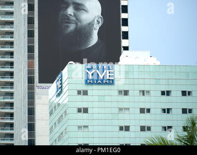 MIAMI, USA - 22. AUGUST 2018 Yve hotel in Miami Florida Stockfoto