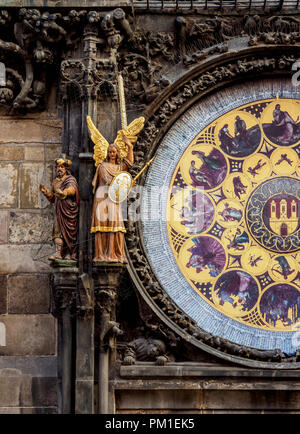 Astronomische Uhr, Altes Rathaus, Prag, Böhmen, Tschechien Stockfoto