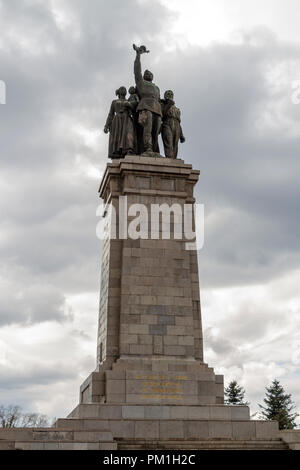 Das Denkmal für die sowjetischen Armee, Knyazheska Garten, Sofia, Bulgarien. Stockfoto