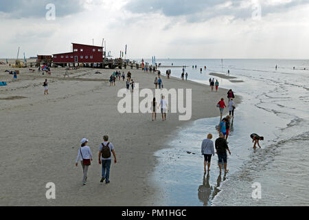 Strand, St. Peter-Ording, Schleswig-Holstein, Deutschland Stockfoto