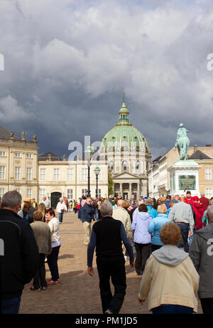 Schloss von Amalienborg Home der Dänischen Königlichen Familie Stockfoto