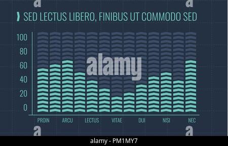 Infografik Charts Probe mit Pfeil Linien. Abbildung: Vektor. Stock Vektor