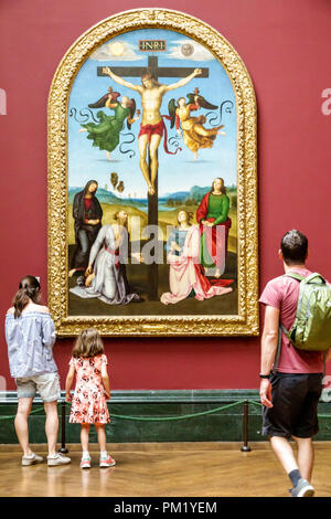 London England, Großbritannien, Großbritannien, Trafalgar Square, die Nationalgalerie, Kunstmuseum, Inneneinrichtung, Malerei, Altarbild, The Mond Cr Stockfoto