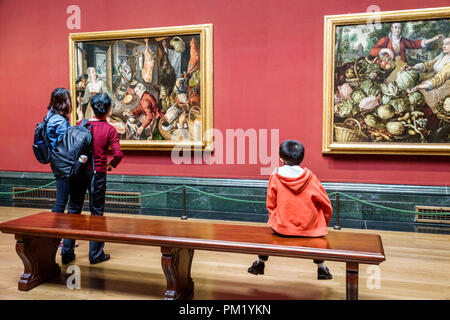 London England, Großbritannien, Großbritannien, Trafalgar Square, die Nationalgalerie, Kunstmuseum, Inneneinrichtung, Malerei, Joachim Beuckelaer the Stockfoto