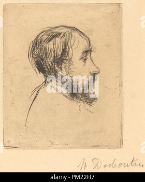 Degas. Stand: 1876. Medium: kaltnadel. Museum: Nationalgalerie, Washington DC. Autor: Marcellin-Gilbert Desboutin. Stockfoto