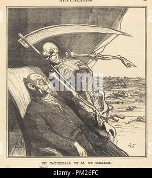 Un cauchemar de M. Bismarck. Stand: 1870. Medium: gillotype auf Zeitungspapier. Museum: Nationalgalerie, Washington DC. Thema: Honoré Daumier. Stockfoto