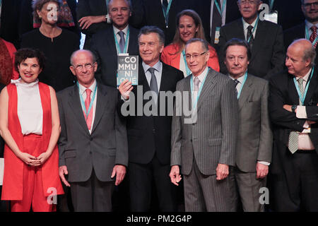 Buenos Aires, Brasilien. 17.September 2018. Mauricio Macri, Präsident von Argentinien, öffnet die T20 Konferenz in CCK, dieser Montag auf Buenos Aires, Argentinien. (Foto: Néstor J. Beremblum/Alamy News) Credit: Néstor J. Beremblum/Alamy leben Nachrichten Stockfoto