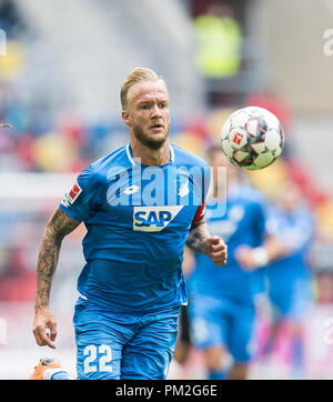 Düsseldorf, Deutschland. 15 Sep, 2018. Kevin VOGT (1899). Fussball 1. Fussballbundesliga, 3. Spieltag Fortuna Düsseldorf (D) - TSG 1899 Hoffenheim (1899) 2:1, 15/09/in Düsseldorf/Deutschland 2018. ##DFL-Bestimmungen verbieten die Verwendung von Fotografien als Bildsequenzen und/oder quasi-Video## | Verwendung der weltweiten Kredit: dpa/Alamy leben Nachrichten Stockfoto