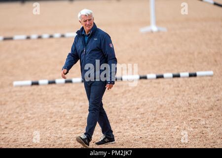 Tryon. North Carolina. USA. 17.September 2018. Roger Yves-Bost. FRA. Tag 6. World Equestrian Games. WEG 2018 Tryon. North Carolina. USA. 17.09.2018. Credit: Sport in Bildern/Alamy leben Nachrichten Stockfoto