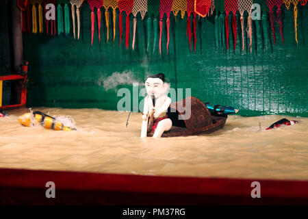 SAIGON, VIETNAM - 05 Januar, 2015 - Traditionelle Water Puppet Theatre Stockfoto