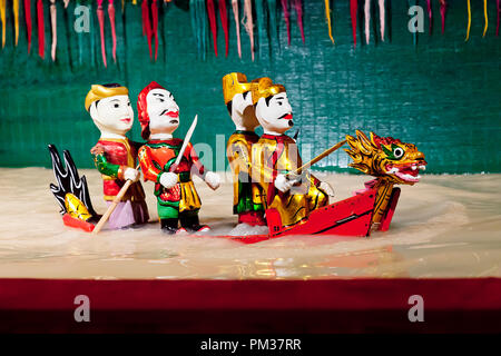 SAIGON, VIETNAM - 05 Januar, 2015 - Traditionelle Water Puppet Theatre Stockfoto