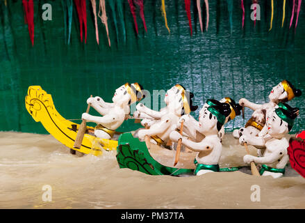 SAIGON, VIETNAM - 05 Januar, 2015 - Traditionelle Water Puppet Theatre Stockfoto