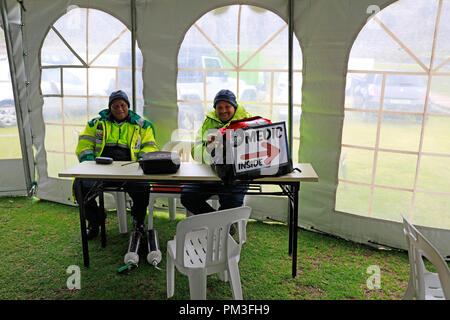 'Medic Inside' Schild am Wodka Festival am Hillcrest Steinbruch in der Nähe von Durbanville, Kapstadt, Südafrika. Stockfoto