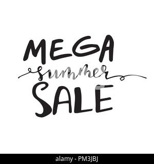Summer Sale. Handschriftliche Beschriftung typograph Stock Vektor