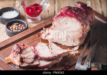 Gebackenes Schweinefleisch Stockfoto