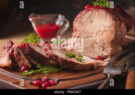 Gebackenes Schweinefleisch Stockfoto