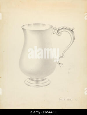 Silber Krug. Stand: 1937. Maße: gesamt: 28,9 x 22,9 cm (11 3/8 x 9 in.). Medium: Graphit auf Papier. Museum: Nationalgalerie, Washington DC. Thema: Amelia Tuccio. Stockfoto