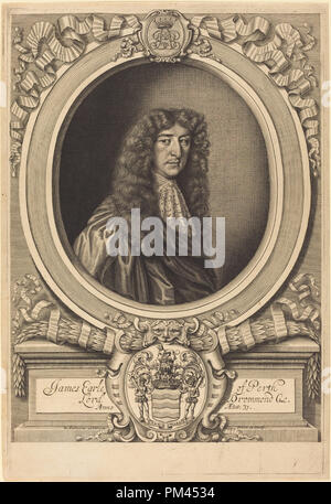 James Drummond, Earl of Perth. Medium: Gravur. Museum: Nationalgalerie, Washington DC. Autor: William Hooker nach Sir Peter Lely. Stockfoto